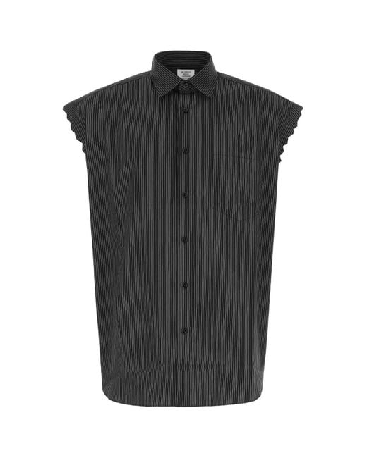Vetements Black Ribbed Poplin Shirt for men