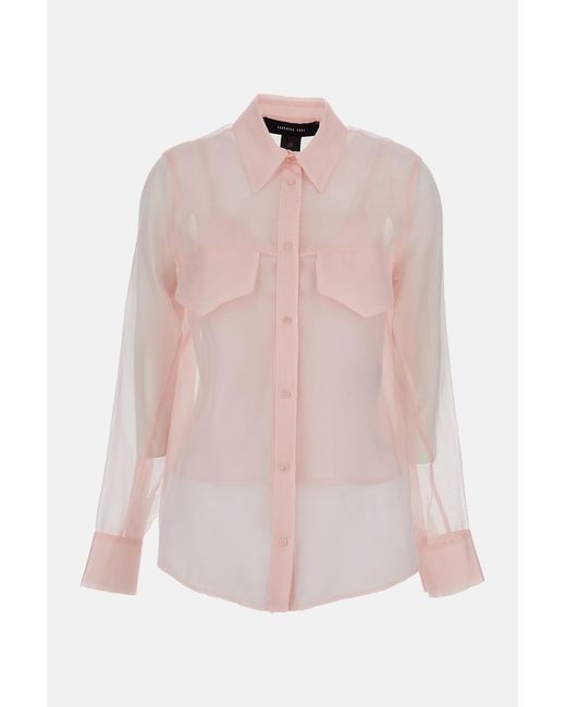 FEDERICA TOSI Pink Organza Silk Blouse