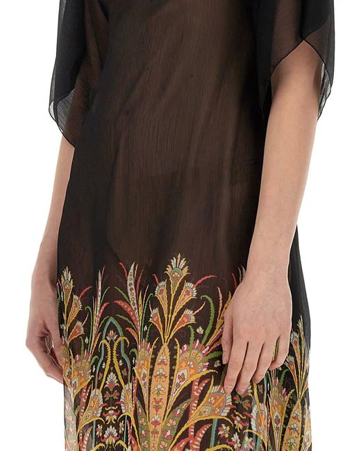 Etro Brown Caftan With Print