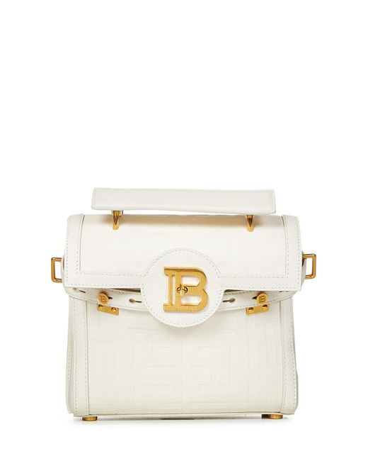 Balmain White B-buzz 23 Handbag