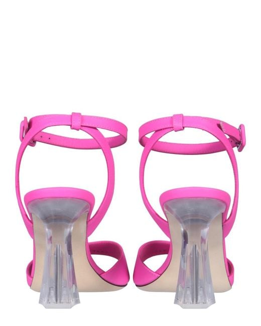 Giuseppe Zanotti Pink Plexi Heel Sandals