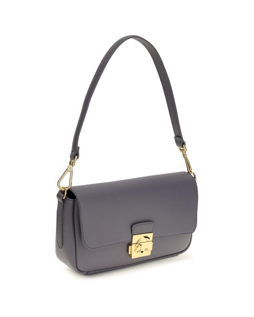 Coccinelle Gray Shoulder Bag C-Me Lock Calf Leather (Bos Taurus)