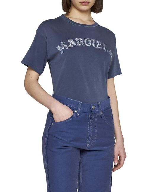 Maison Margiela Blue T-shirts And Polos