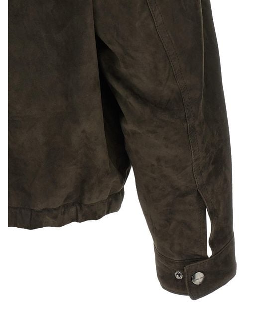 Giorgio Brato Black Suede Jacket for men