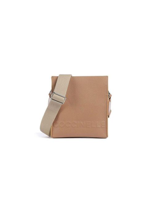 Coccinelle Natural Crossbody Bag Cowhide