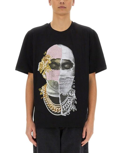 Ih Nom Uh Nit Black Newspaper Maks Print T-Shirt for men
