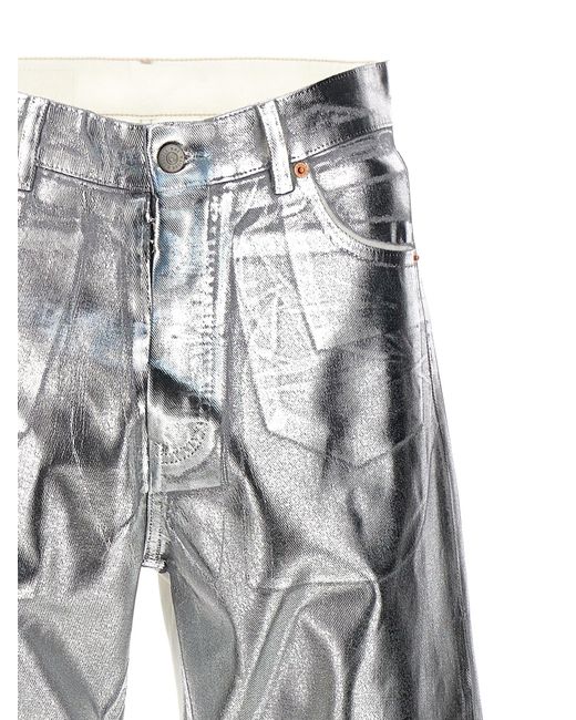 MM6 by Maison Martin Margiela Gray Coated Jeans for men