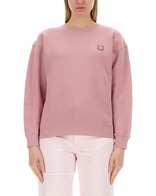 Maison Kitsuné Pink Baby Fox Patch Sweatshirt