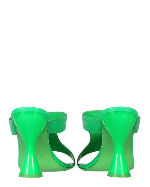 By Far Green Nadia Sandals Leather