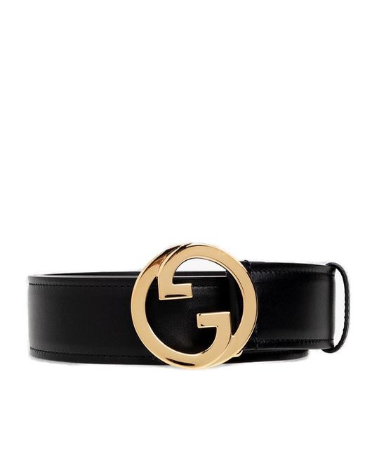 Gucci Black Blondie Leather Belt for men