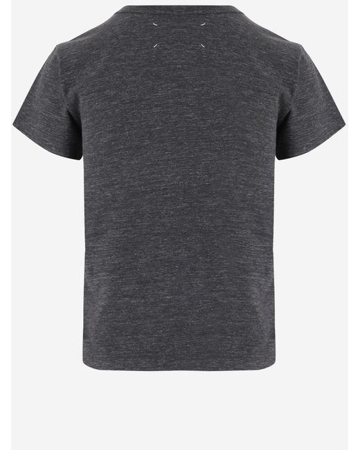Maison Margiela Gray Cotton T-Shirt With Logo, T-Shirts & Jerseys
