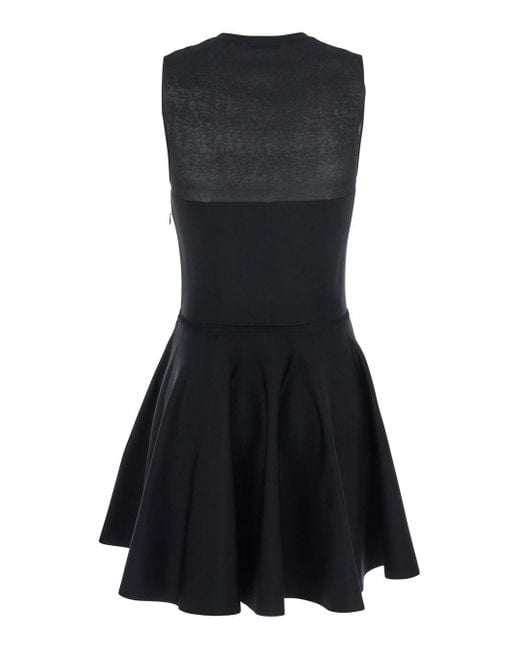 Givenchy Black Crew Neck Dress With Flared Skirt
