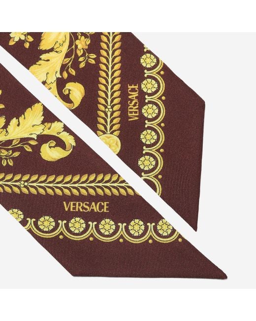 Versace Multicolor Silk Choker Scarf Ties & Bow