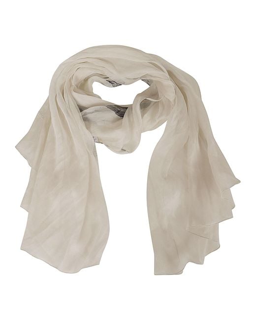 Ermanno Scervino Natural Stola Silk Sciarpa