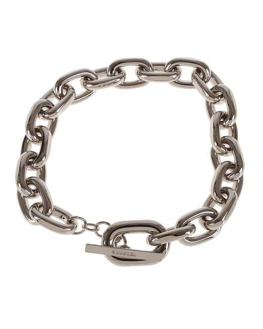 Rabanne Metallic Xl Link Neck Aluminium Laiton Bracciale