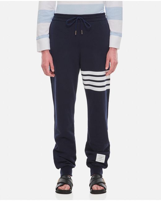 Thom Browne Blue Classic Loopback 4-Bar Sweatpants for men