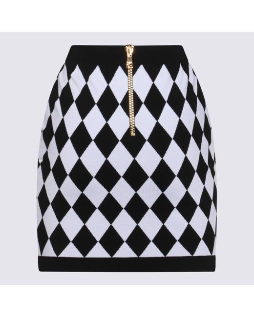 Balmain Black "Jacquard Diamond Pattern Mini