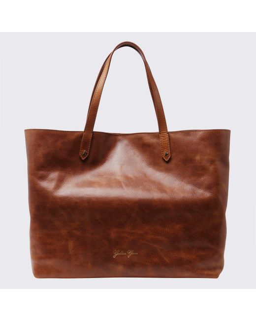 Golden Goose Deluxe Brand Brown Leather Pasadena Tote Bag