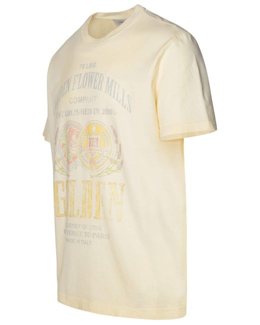 Golden Goose Deluxe Brand Natural Ivory Cotton T-Shirt for men