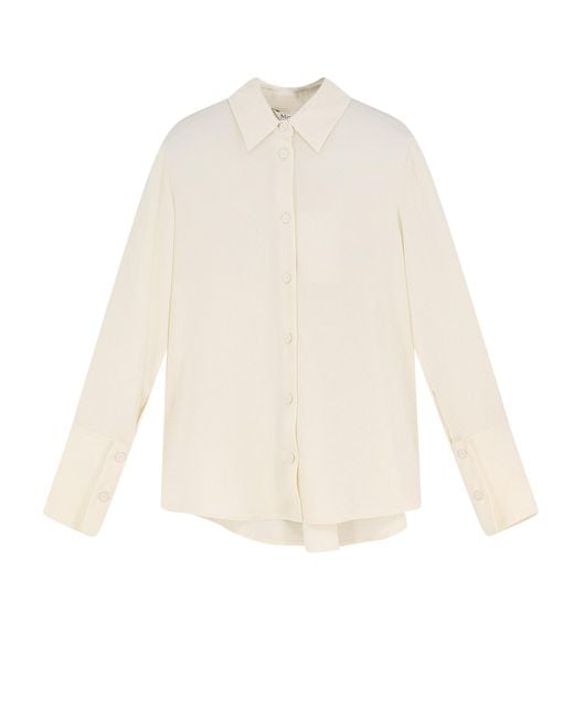 Max Mara White Shirts Seta Elastan