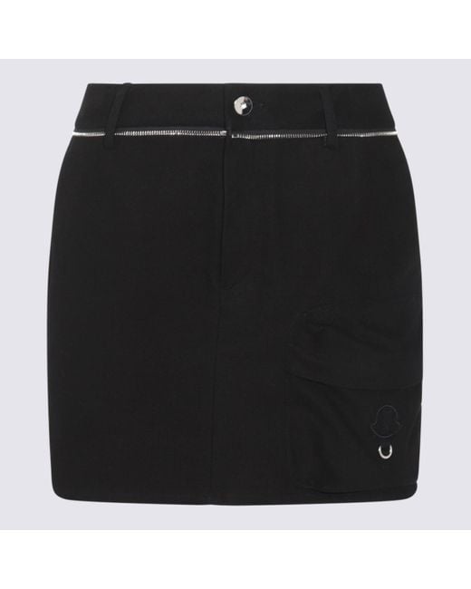 Moncler Black Cotton Mini Skirt