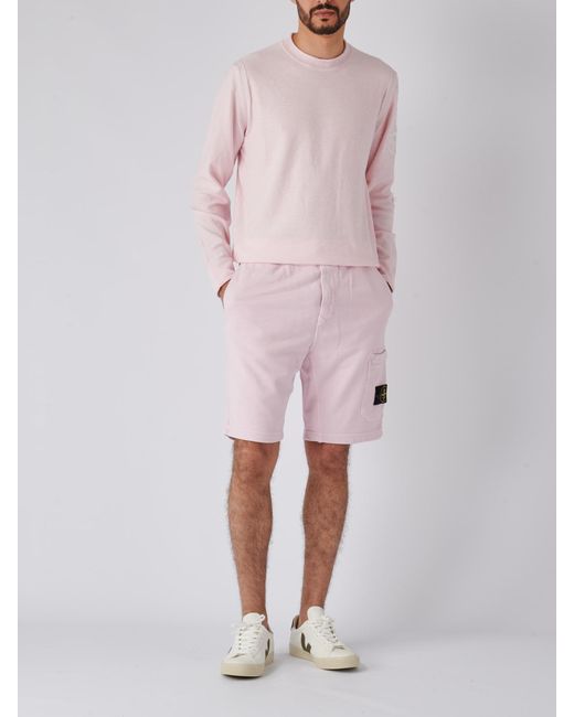 Stone Island Pink Maglia Sweater for men