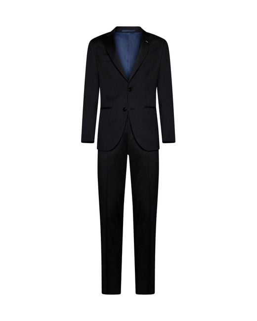 D 40 Blue Notched-Collar Single-Breasted Suit From D4.0 for men