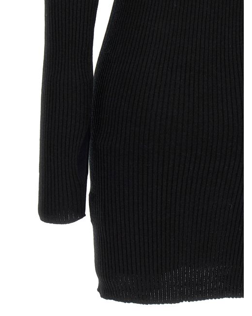 Courreges Black Solar Light Rib' Dress
