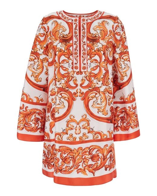 Dolce & Gabbana Red Dress Silk