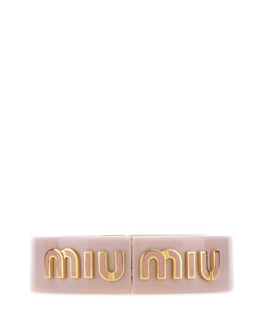 Miu Miu Pink Plexiglass Bracelet