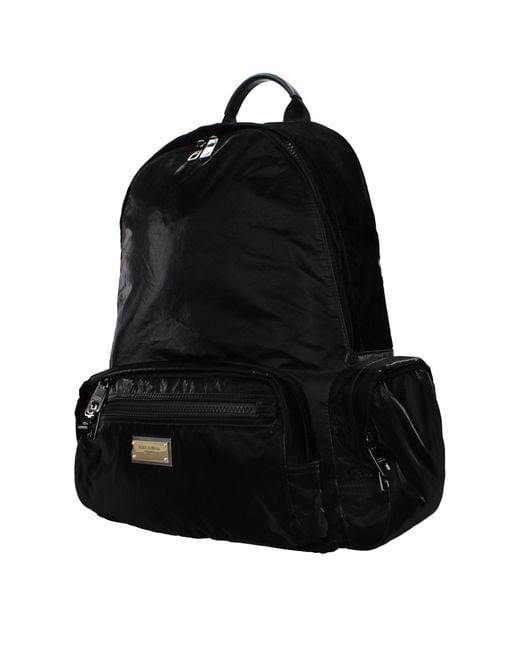 Dolce & Gabbana Black Nylon Backpack for men
