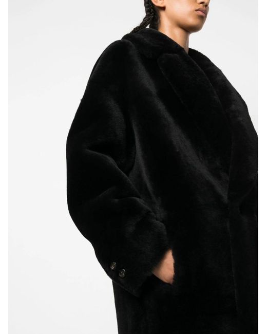 Blancha Black Shearling Coat