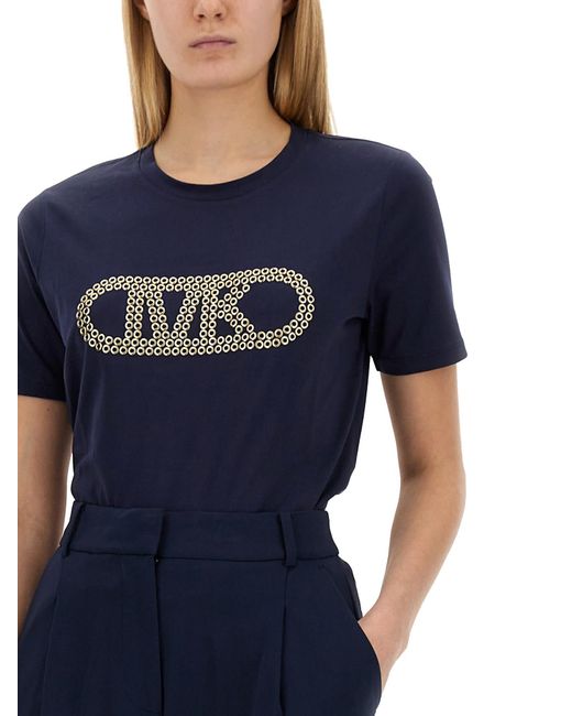Michael Kors Blue T-shirt With Logo