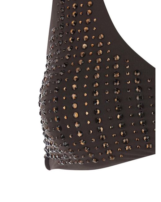 VENUJA Brown Bikini High-Waisted Brazilian Polyamide Swimwear