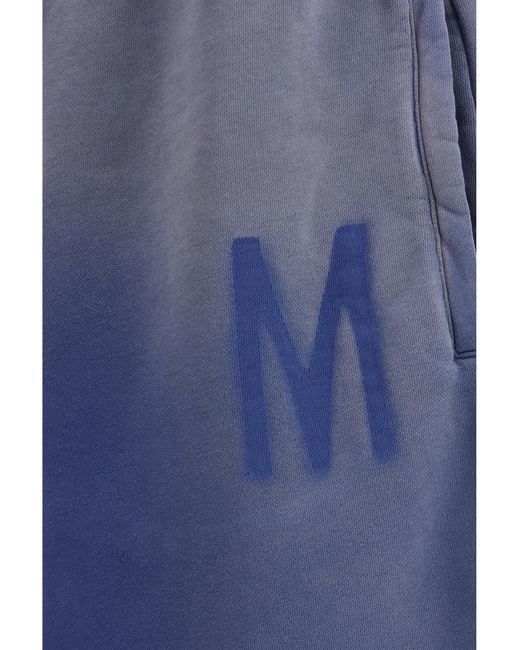 Moschino Blue Bermuda Sweat Shorts With Gradient Effect Cotton for men