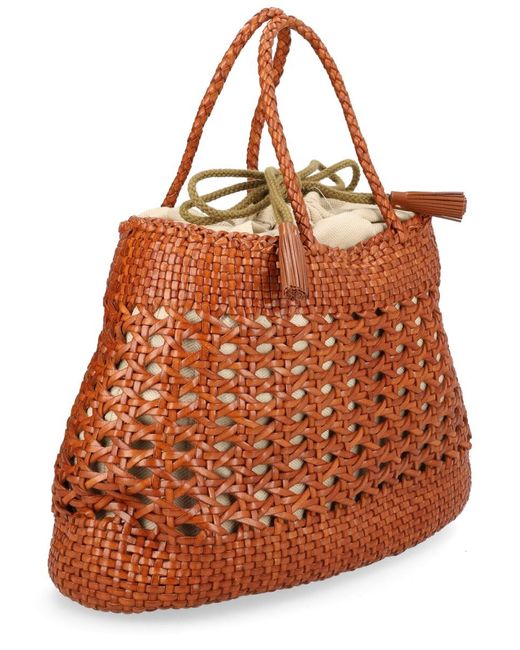 Dragon Diffusion Orange Shoulder Bag Santa Cano Leather