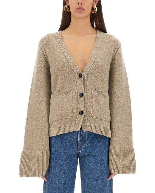Khaite Natural Scarlet" Cardigan