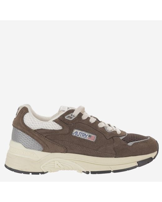 Autry Brown Sneakers Hyperway Suede Trainers for men
