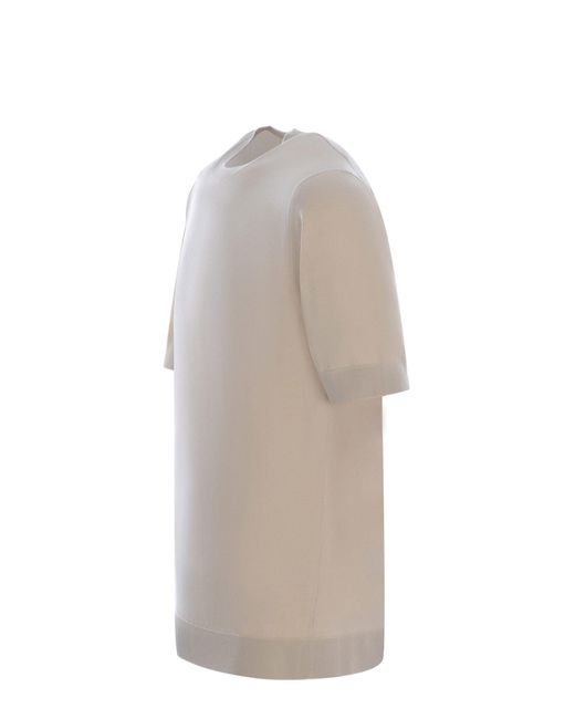 FILIPPO DE LAURENTIIS White Sweater Filippo De Laurentis Made Of Light Cotton Thread for men