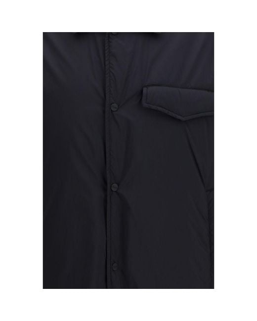 Herno Blue Nylon Shell Jacket Clothing for men