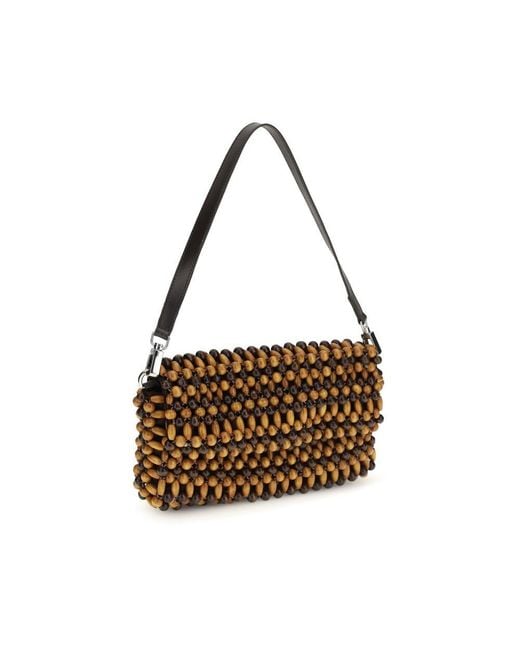 Staud Brown Wood Shoulder Bag