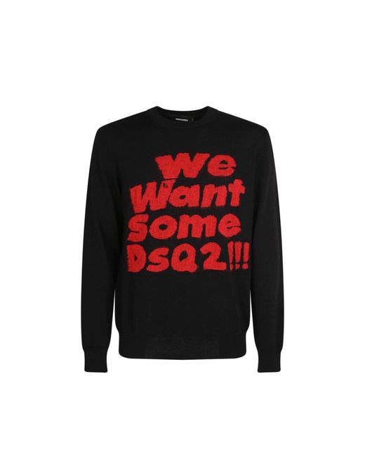 DSquared² Red Logo Sweater for men