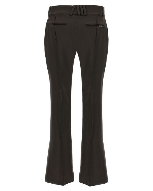 The Attico Black Cropped Flared Trousers