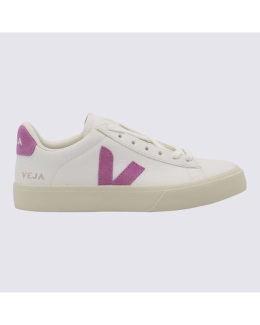 Veja Multicolor White And Pink Leather Campo Sneakers
