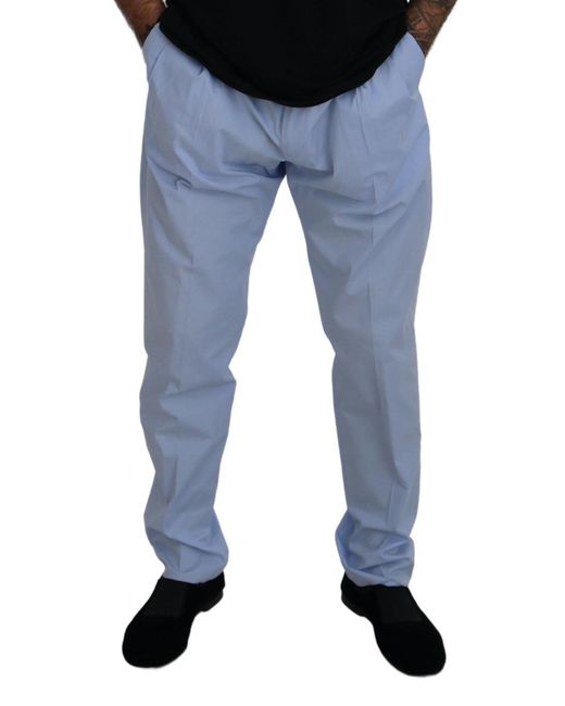 Dolce & Gabbana Blue Elegant Slim Fit Chinos for men