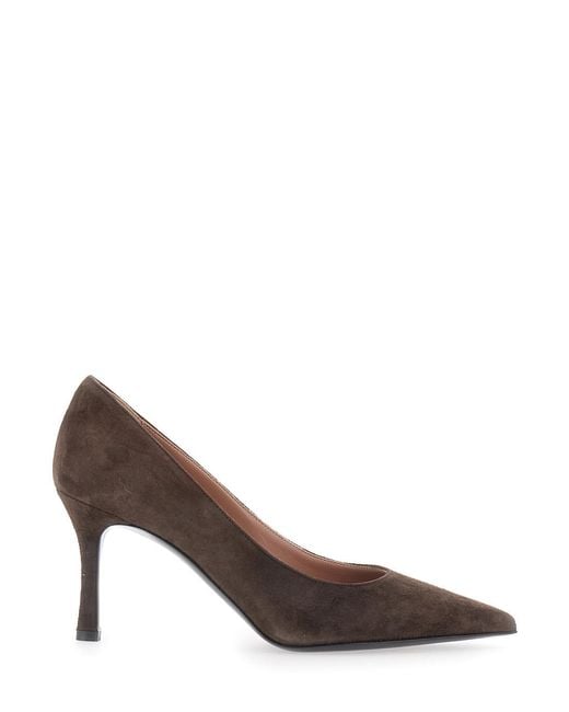 Pollini Brown Pumps Suede High Heel