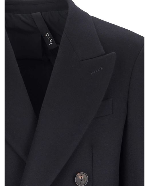 Hevò Black Jackets Virgin Wool for men