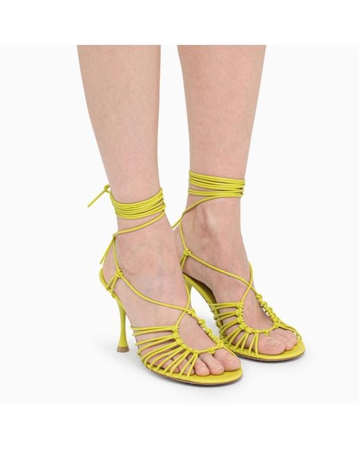 Bottega Veneta Yellow Dot Sandals