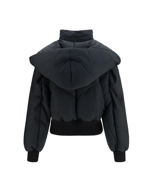 The Attico Black Puffer Jacket Cotton Blend Outer