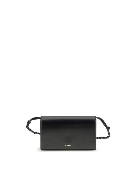 Jil Sander White Wallet Tangle Calf Leather & Purses